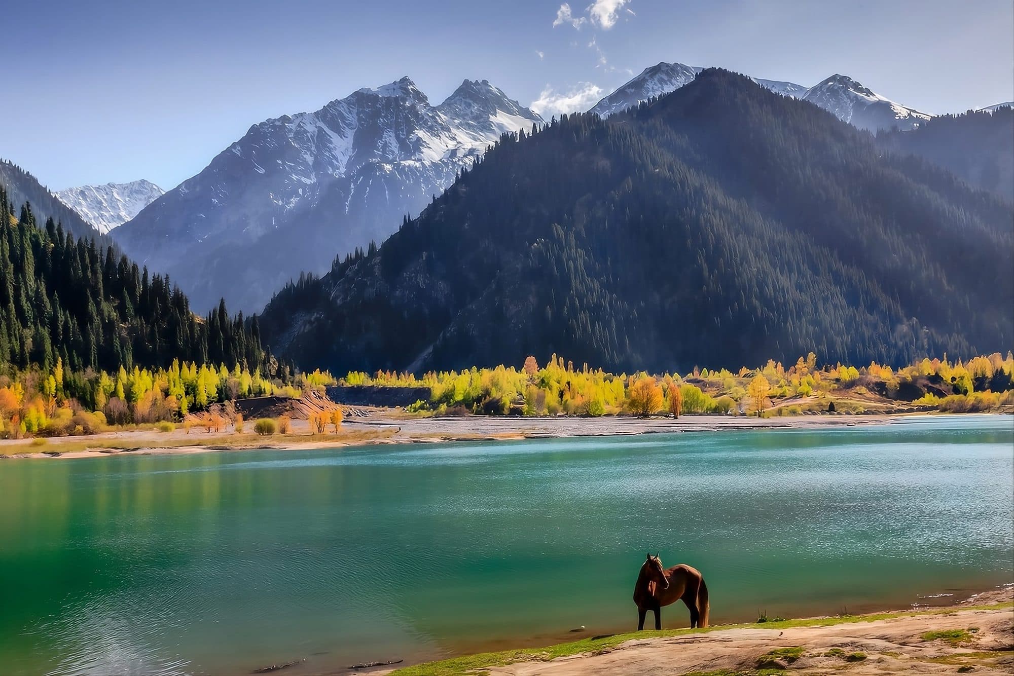 Issyk Lake & Turgen Waterfall